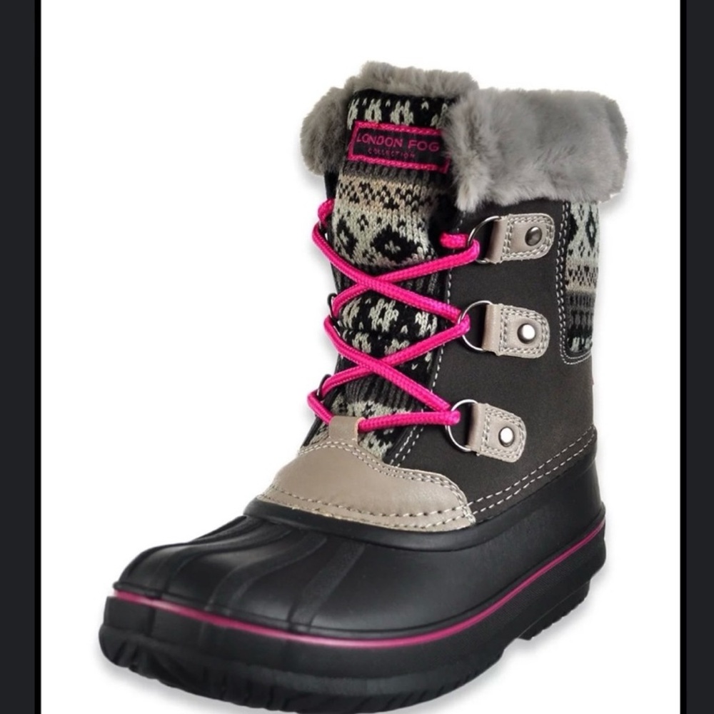 London Fog Tottenham girls snow boots NWT size 4